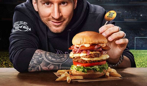 Hard Rock Café lance un burger en l'honneur du footballeur Messi