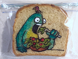 Les amusantes créations d'un papa-poule sur des sandwichs