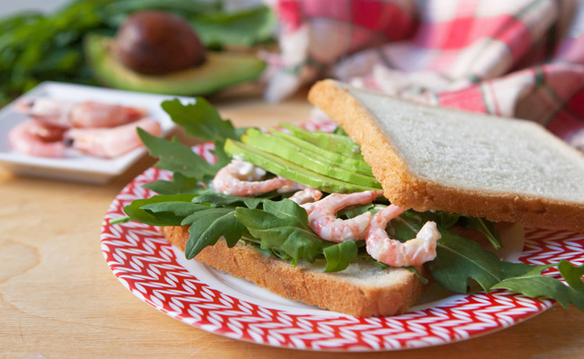 Recette Sandwich d'Avocat aux Crevettes
