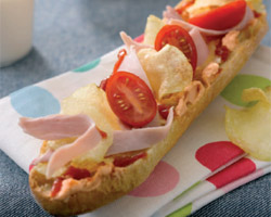 Jambon � l'os et chips