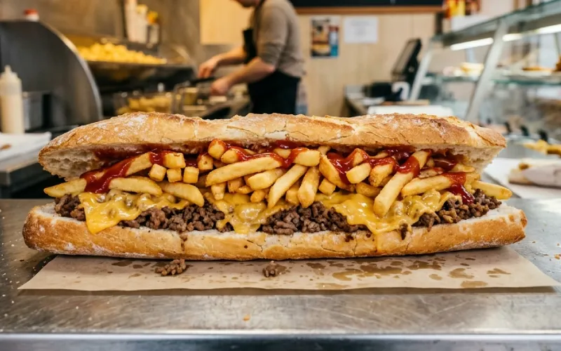 La mitraillette, le sandwich incontournable des friteries en Belgique 