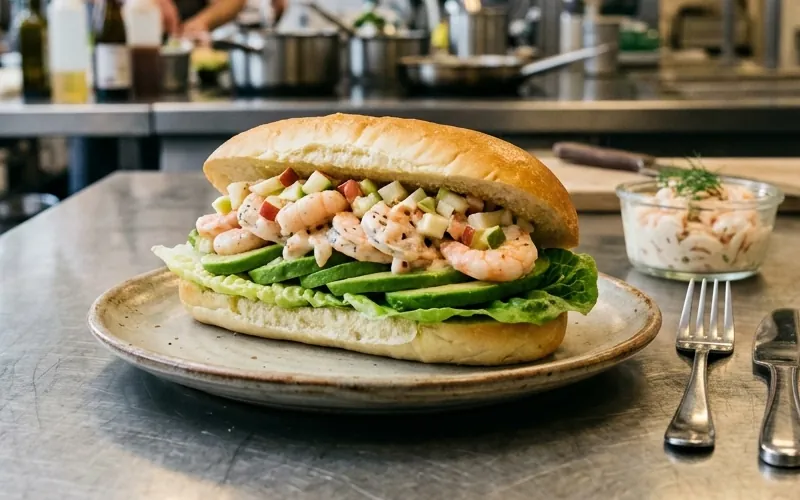 Sandwich de chef : le Roll aux crevettes de Cyril Lignac