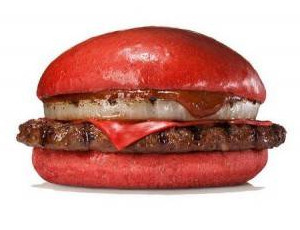 Le hamburger tout rouge de Burger King